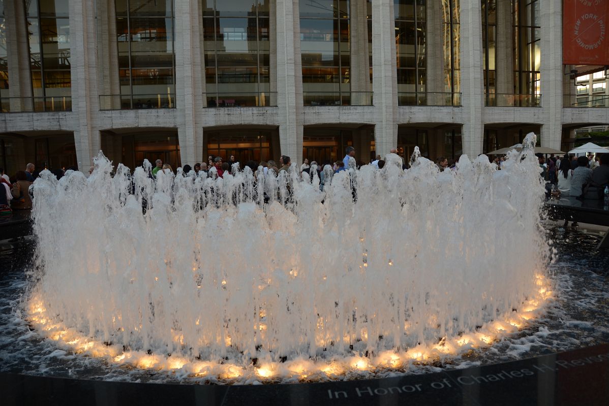 02-2 The Revson Fountain With The David Geffen Hall Home of the New York Philharmonic Behind In Lincoln Center New York City